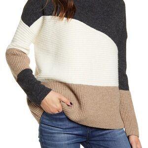 French Connection - Wool Blend Colorblock Women's Sweater
